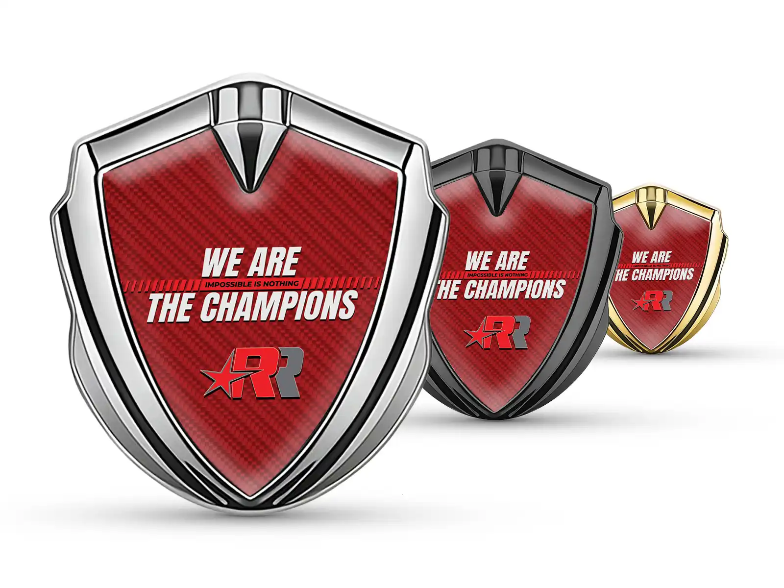 Silicone Emblem Badge Customizable Glossy Top